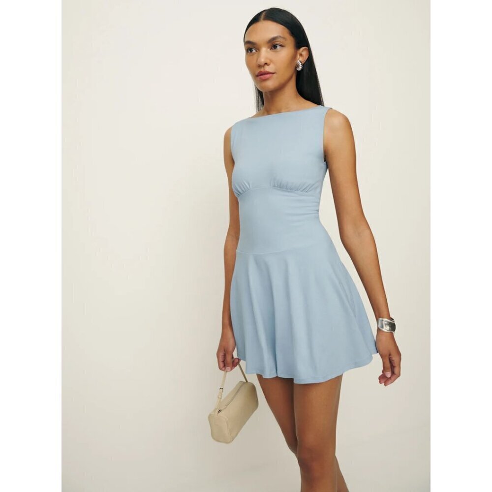 REFORMATION Mayve Knit Dress in Blue Size X-Large